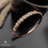 دستبند جواهری مجلسی طرح طلا آبکاری طلا ۱۸عیار برند معتبر ژوپینگ