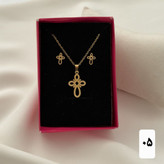 نیمست مینیمال دخترانه طرح طلا رنگ ثابت وضدحساسیت استیل