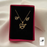 نیمست مینیمال دخترانه طرح طلا رنگ ثابت وضدحساسیت استیل