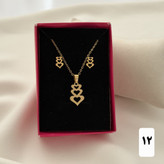 نیمست مینیمال دخترانه طرح طلا رنگ ثابت وضدحساسیت استیل