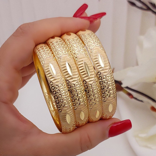 النگوپهن طلاروس اصل جدید طرح طلا رنگثابت تضمینی ۲عددی