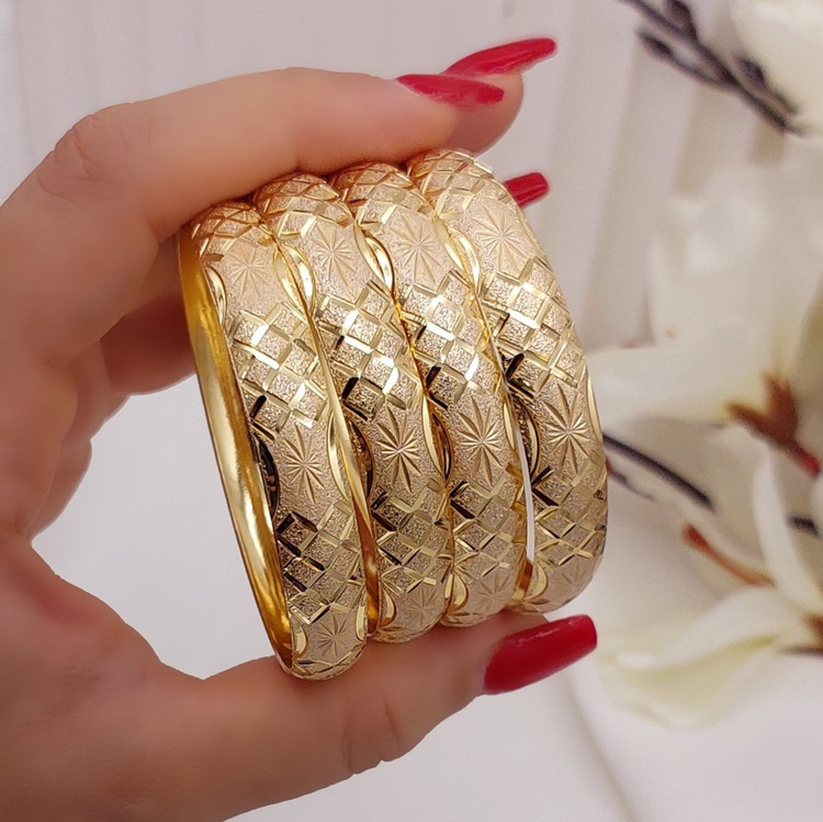 النگوطلاروس پهن زنانه طرح طلا تضمینی پک۲عددی