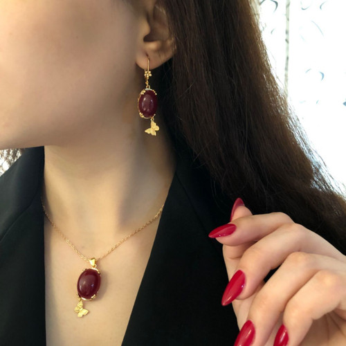 نیمست سنگی نگین عقیق جدیدطرح طلا آبکاری طلا،وارداتی باکیفیت