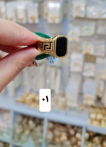 انگشتر نگیندار مردانه جدید طرح طلا،استیل رنگ ثابت،آبکاری طلا