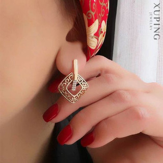 گوشواره ورساچ جدیدلوکس طرح طلا ژوپینگ رنگ ثابت آبکاری طلا۱۸