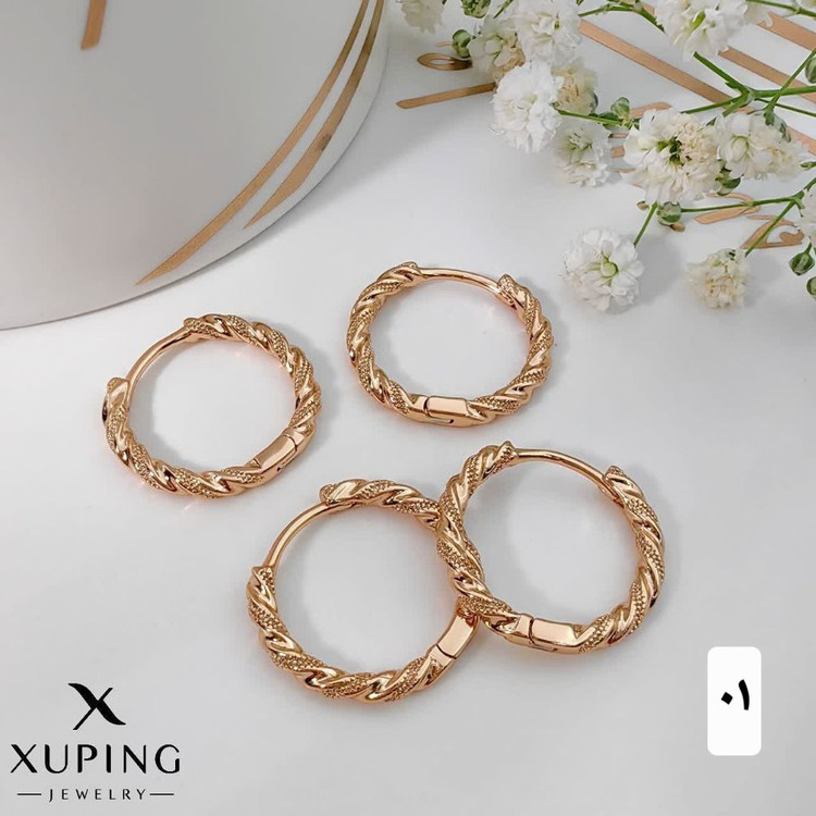 گوشواره نوزادی حلقه ای کوچک جدیدطرح طلابرندمعتبر ژوپینگ