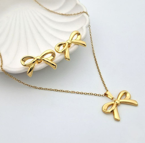 نیمست مینیمال پاپیون طلایی استیل رنگ ثابت آبکاری