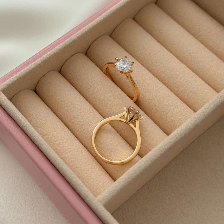 انگشترنامزدی جدیدطرح طلا آبکاری طلا ۱۸عیار برندمعتبرژوپینگ