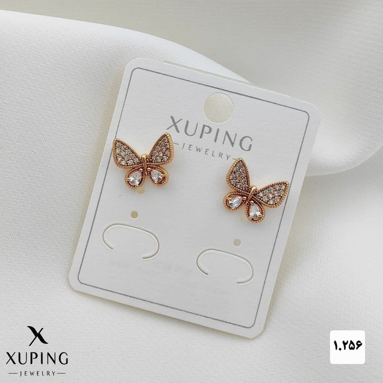 گوشواره میخی پروانه کوچک جدیدطرح طلابرندمعتبر ژوپینگ