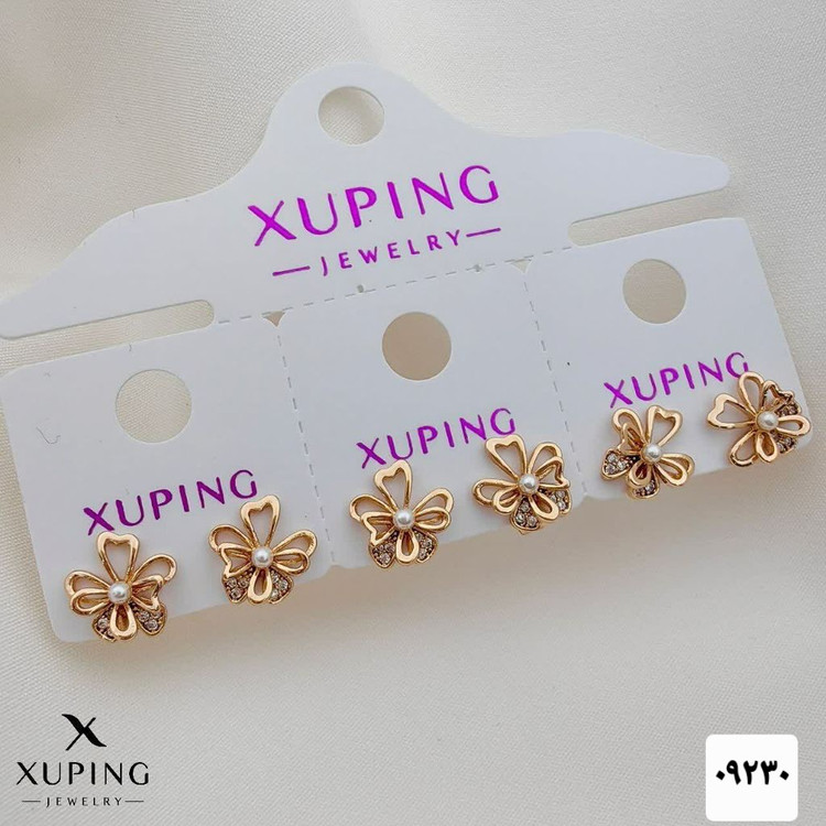 گوشواره میخی گل کوچک جدیدطرح طلابرندمعتبر ژوپینگ