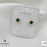 گوشواره میخی نگین سبز ستاره کوچک جدیدطرح طلابرندمعتبر ژوپینگ