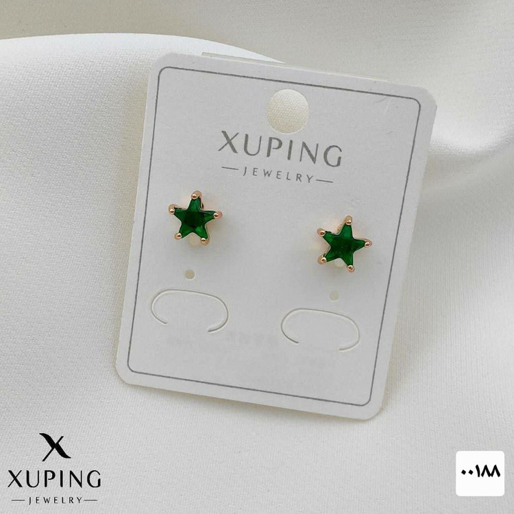 گوشواره میخی نگین سبز ستاره کوچک جدیدطرح طلابرندمعتبر ژوپینگ
