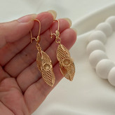 گوشواره آویز خاص جدید طرح طلا آبکاری طلا ۱۸عیار برندمعتبرژوپینگ