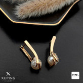 گوشواره مرواریدی جدیدطرح طلابرندمعتبر ژوپینگ آبکاری قوی