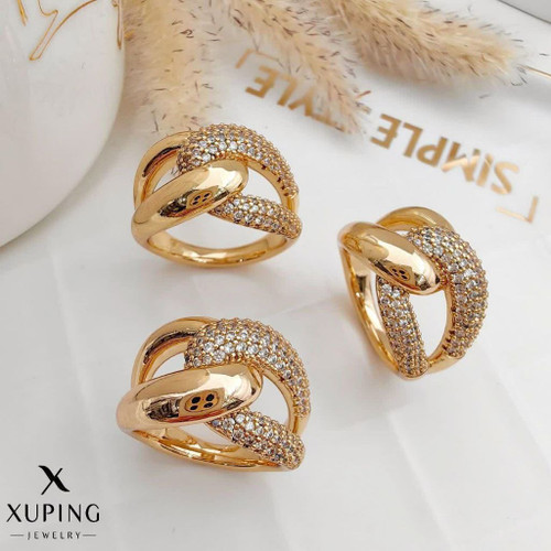 انگشتر جواهری لوکس زنانه طرح جدیدمشابه طلا برندمعتبرژوپینگ