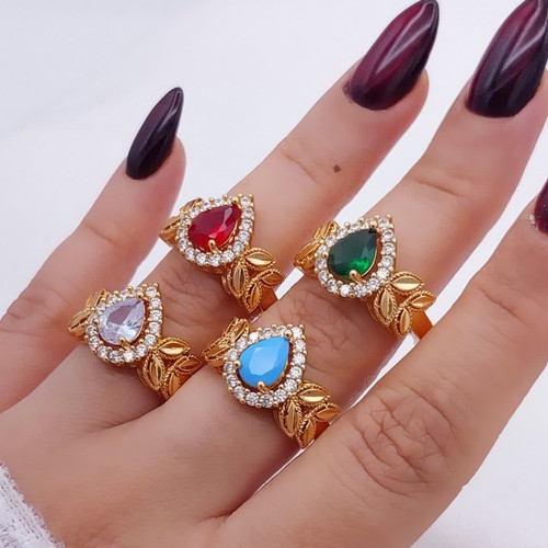 انگشتر نگیندار زنانه طرح جدید کپی شدهاز طلا