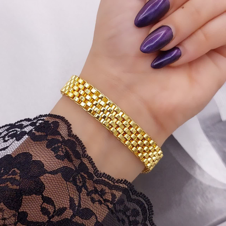 دستبند رولکس جدیدزنانه طرح طلا برندمعتبر سیتی گلد وارداتی