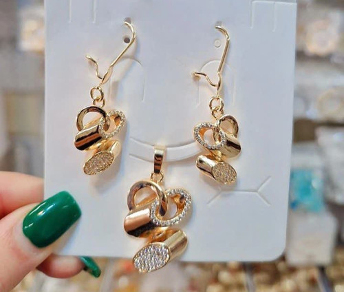 نیمست جواهری طلایی جدید طرح طلا رنگثابت آبکاری قوی طلا وارداتی