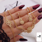 سرویس جواهری طلایی جدیدطرح طلا،رنگثابت تضمینی باکارت ضمانت