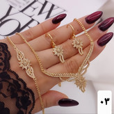 سرویس جواهری طلایی جدیدطرح طلا،رنگثابت تضمینی باکارت ضمانت