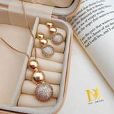 نیمست جواهری طلایی زنانه کپی طرح طلارنگثابت آبکاری قوی طلا