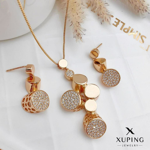 نیمست جواهری طلایی جدیدو لوکس طرح طلا،ژوپینگ رنگ ثابت آبکاری طلا۱۸