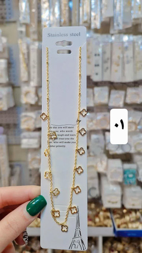 گردنبندمینیمال آویزدار،طرح طلا رنگثابت بدون حساسیت آبکاری رادیوم