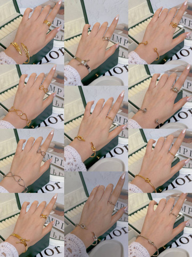 کالکشن ست بنگل وانگشترترند دخترانه.آبکاری وارداتی باکیفیت عالی