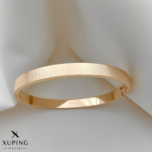 دستبندبنگل طلایی زنانه کاملا طرح طلا،ژوپینگ رنگ ثابت آبکاری طلا۱۸