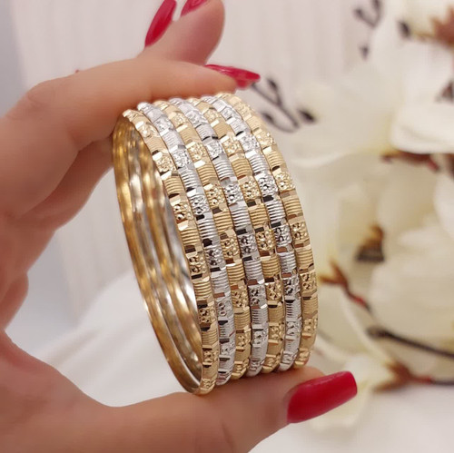 النگوطلاروس جدید۲رنگ طلایی نقره ای،۳میل طرح طلارنگ ثابت تضمینی