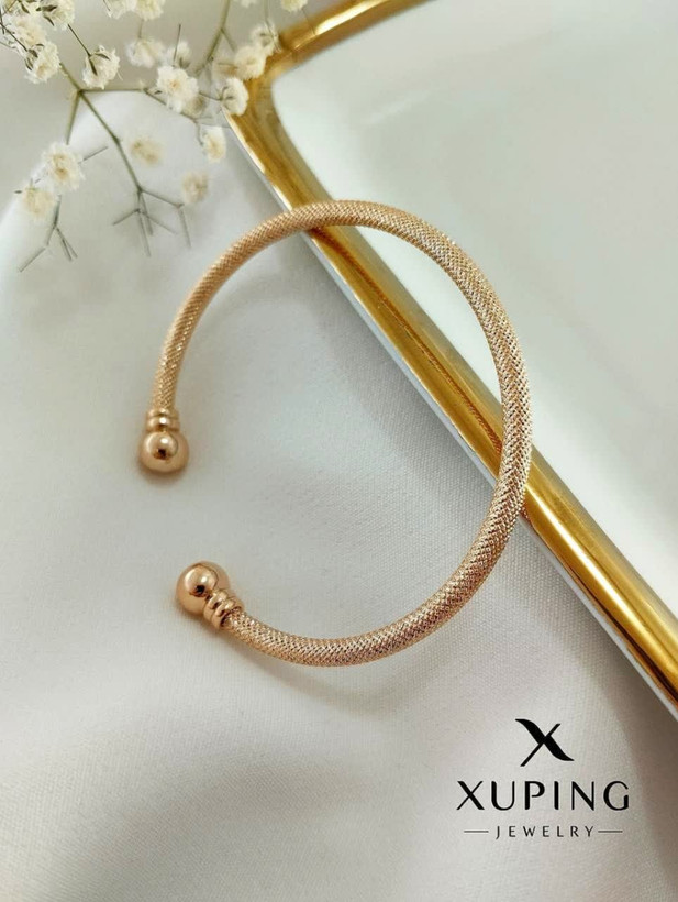 بنگل اسپرت مردانه وزنانه طرح طلا ژوپینگ رنگ ثابت آبکاری طلا۱۸