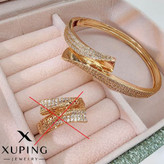 دستبندجواهری لوکس زنانه ژوپینگ کاملاطرح طلا رنگثابت آبکاری طلا۱۸عیار