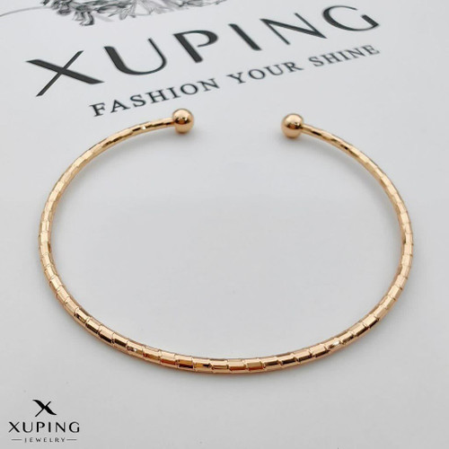 دستبندبنگل مینیمال اسپرت مردانه وزنانه ژوپینگ طرح طلا رنگ ثابت آبکاری طلا۱۸