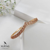 دستبند جواهری لوکس مجلسی کاملا طرح طلا ژوپینگ رنگثابت آبکاری طلا۱۸عیار