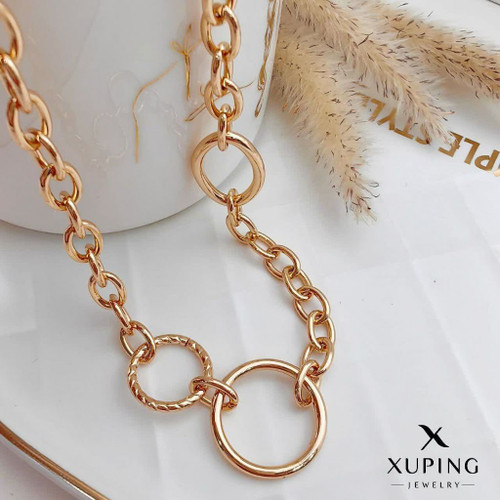 گردنبندمینیمال شیک ژوپینگ کپی طلا رنگثابت آبکاری طلا۱۸عیار