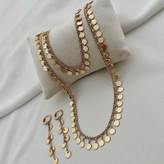 سرویس پولکی ترندسال کاملاطرح طلا ژوپینگ رنگثابت آبکاری طلا۱۸عیار