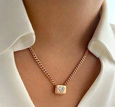 گردنبند مینیمال قلبی دخترانه طرح طلا ژوپینگ رنگ ثابت آبکاری طلا۱۸ عیار