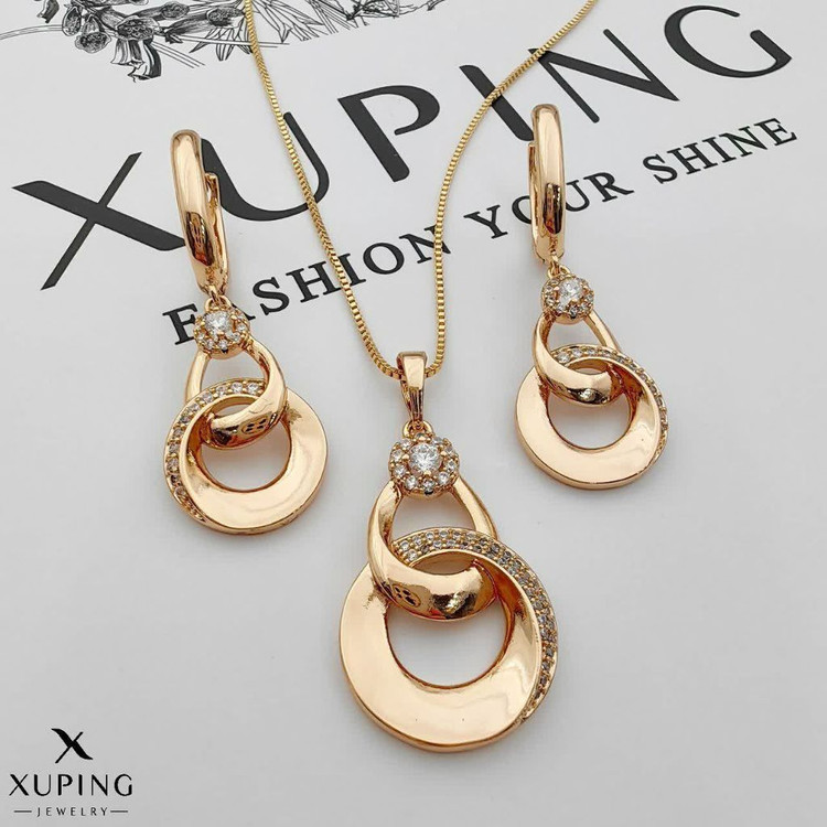 نیمست جواهری طلایی لوکس ژوپینگ رنگ ثابت آبکاری طلا۱۸ عیار کپی طلا