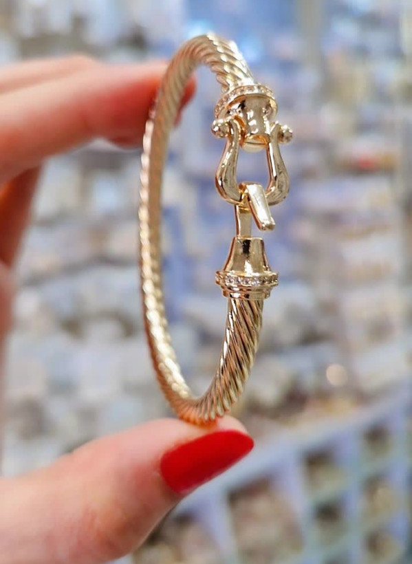 بنگل دیوید یورمن لوکس طرح طلا مسترکوالیتی آبکاری قوی وارداتی باکیفیت