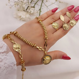 سرویس ورساچه لوکس زنانه طرح طلا جدیدوخاص استیل کوپر آبکاری apj