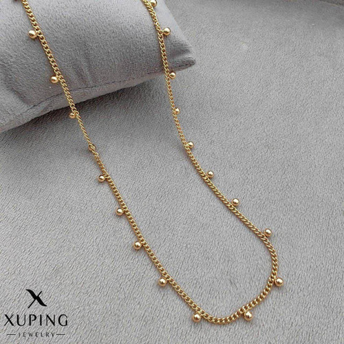 گردنبندمینیمال ترندوخاص طرح طلا ژوپینگ رنگ ثابت آبکاری طلا۱۸ عیار