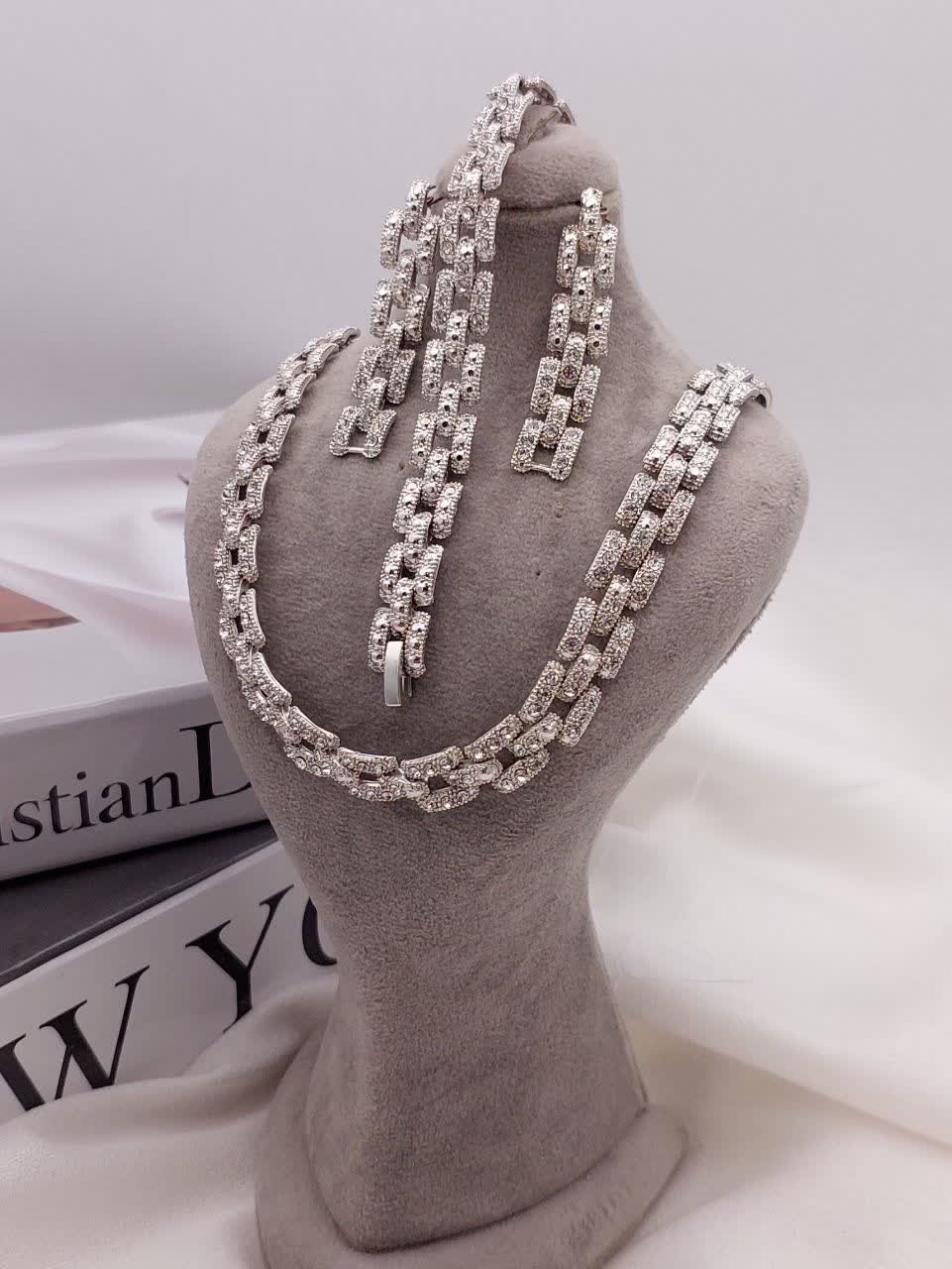 سرویس جواهری رولکس درخشان نقره ای ضمانتی طرح جدید طلا رنگ ثابت باکارت گارانتی