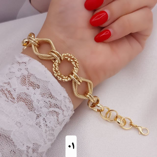 دستبند حلقه ای جدیدطرح طلا رنگثابت ضمانتی سبک ولطیف مشابه طلا