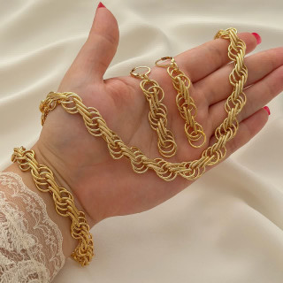 سرویس حلقه ای شیک ولوکس جدیدطرح طلا رنگثابت تضمینی مناسب استفاده روزانه