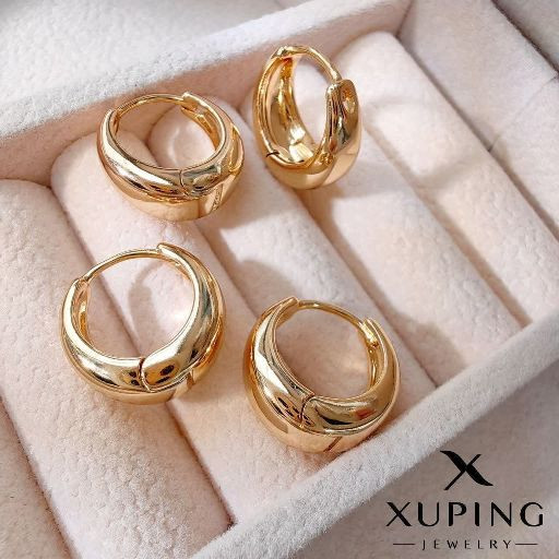 گوشواره حلقه ای کوچک جدیدطرح طلا ژوپینگ رنگثابت آبکاری طلا۱۸عیار