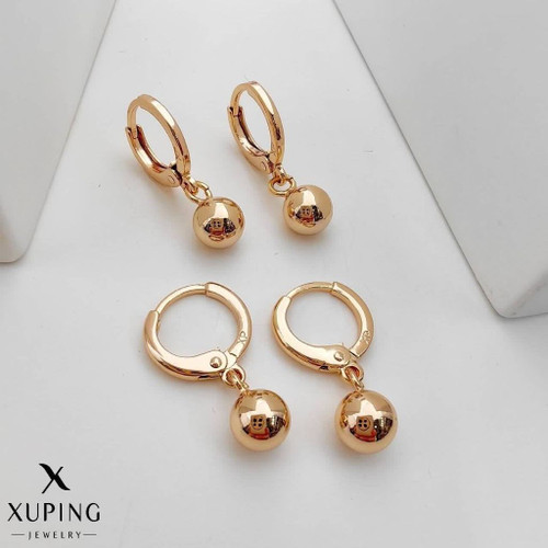 گوشواره گوی کوچک جدیدطرح طلا ژوپینگ رنگثابت آبکاری طلا۱۸عیار