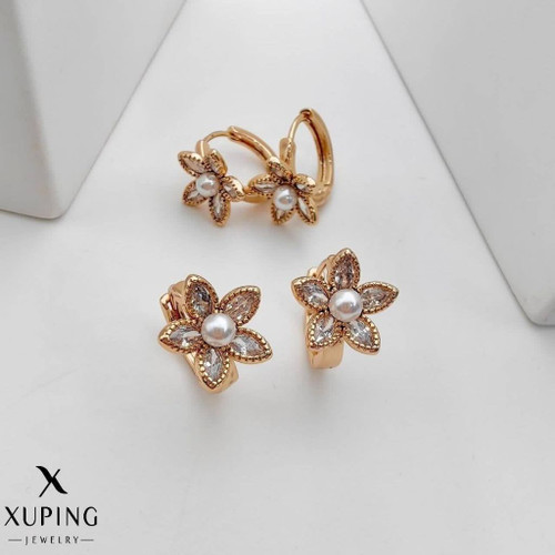 گوشواره حلقه ای نگیندار کوچک جدیدطرح طلا ژوپینگ رنگثابت آبکاری طلا۱۸عیار