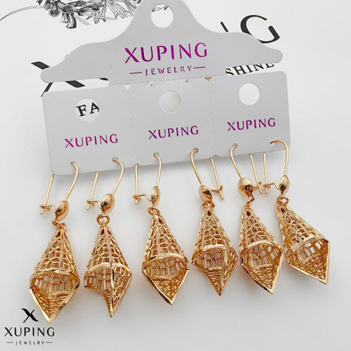 گوشواره عربی ولوکس جدیدکاملاطرح طلا ژوپینگ رنگثابت تضمینی آبکاری طلا۱۸عیار