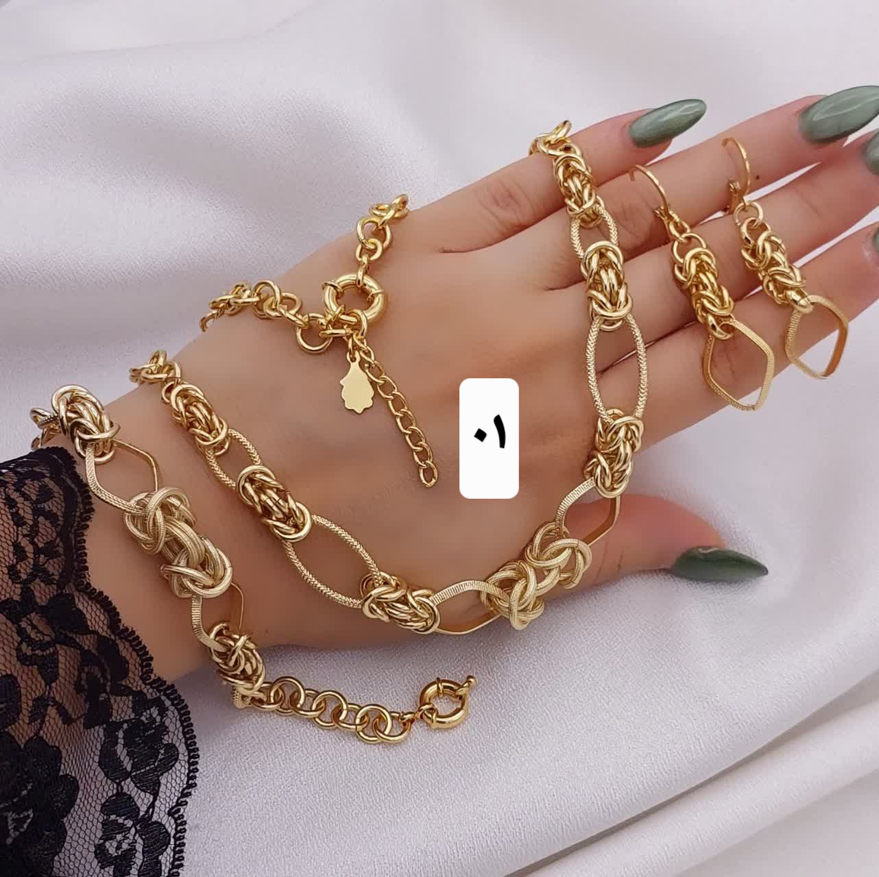 سرویس حلقه ای طلایی ترندولوکس جدیدکپی طلا؛رنگ‌ثابت تضمینی باکارت گارانتی