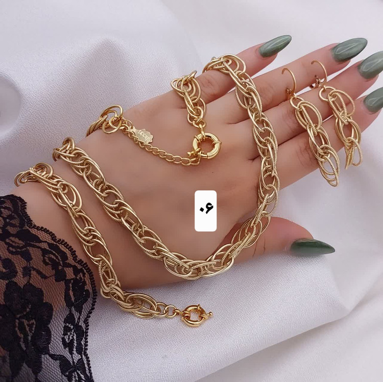 سرویس حلقه ای طلایی جدیدکپی طلارنگثابت ضمانتی سبک ولطیف